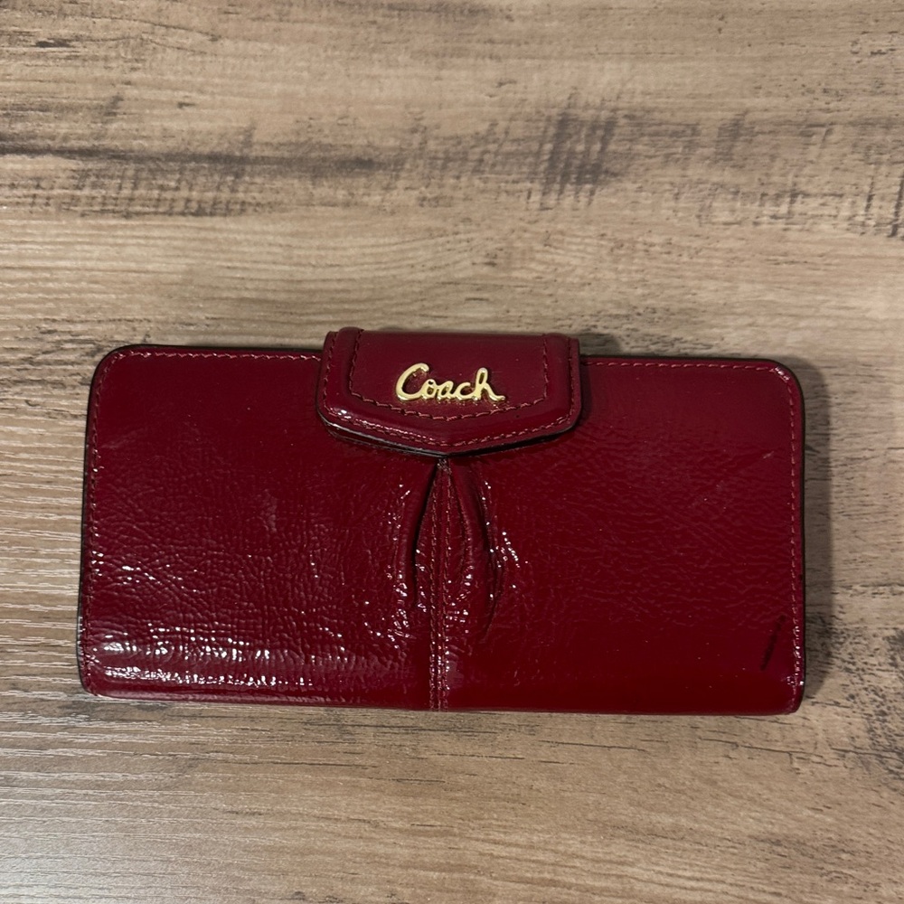 Coach Burgundy Leather Wallet